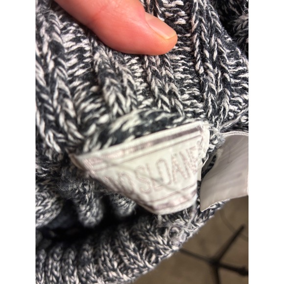 DD Sloane Vintage 90's Cowl Neck Mixed Knit Diamond Patchwork Sweater Large - Picture 4 of 6